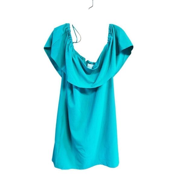 Charles Henry Off The Shoulder Dress Sz XL  Emerald Green  NWT - Picture 1 of 6